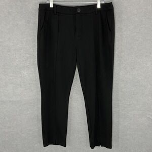 Cabi Pants Womens Sz 14 Black Stretch Pleated Straight Office Casual